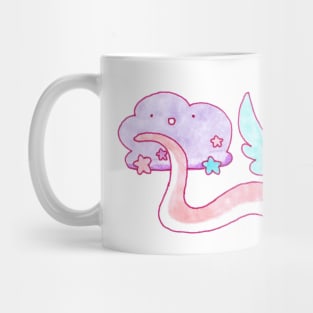 Peach Fruit Angle Snake Mug